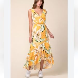 Adelyn Rae Floral Wrap Maxi Dress size XL